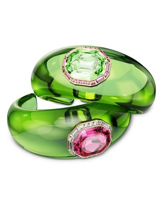 Multicolor Crystal Cuff Bracelets, Set of 2
