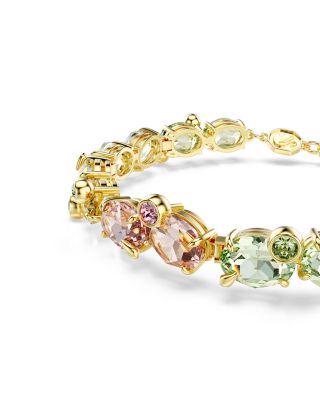 Gema Mixed Cut Multicolor Crystal Tennis Bracelet
