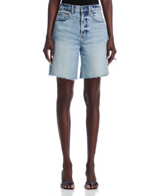 Kaylee High Rise Pinched Loose Denim Shorts 