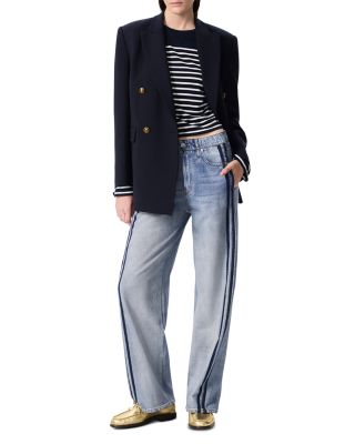 Miramar Wide Leg Cotton Terry Track Pants
