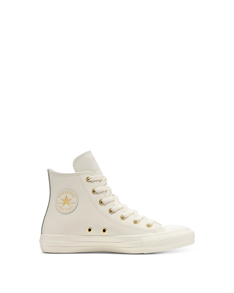 Converse Girls' Chuck Taylor All Star Lace Up Sneakers - Big Kid In Egret/metallic Light Gold