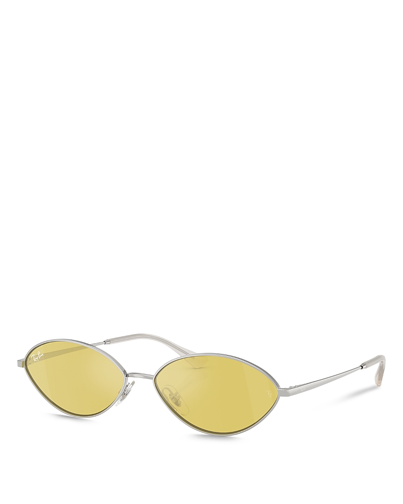Ray Ban Sunglasses Unisex Kai Bio-based - Silver Frame Yellow Lenses 56-15 In Silver