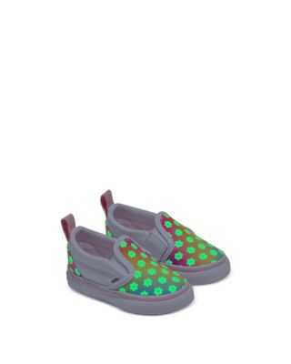 Unisex Glow Rainbow Slip on Sneakers - Toddler, Little Kid