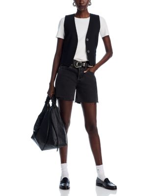 501 Mid Thigh Denim Shorts in Lunar Black