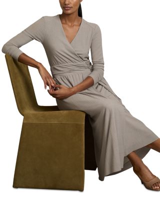 Wrap Tie Jersey Midi Dress