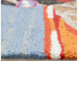 Liora Manne Frontporch Pool Party Pug  Area Rug Collection