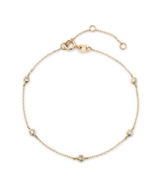 Ana Luisa - Solid Yellow Gold Diamond Station Bracelet
