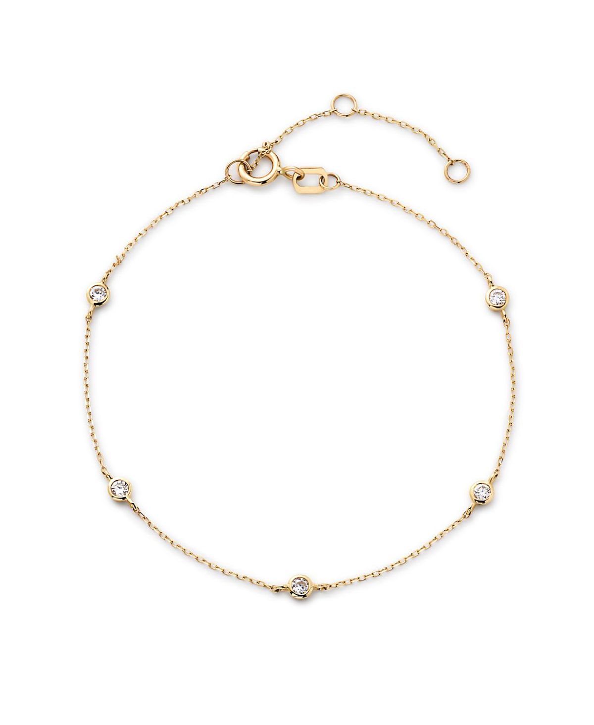 Ana Luisa Solid Yellow Gold Lab-Grown Diamond Station Bracelet