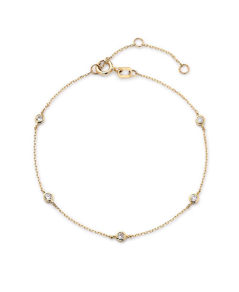 Ana Luisa Solid Yellow Gold Lab-Grown Diamond Station Bracelet