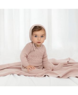 Unisex Ribbed Knit Blanket - Baby