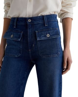 Bonnie Mid Rise Flare Leg Jeans in Shallow