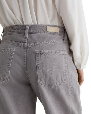 Hattie High Rise Crop Barrel Leg Jeans in Sulfur Pebble Gray