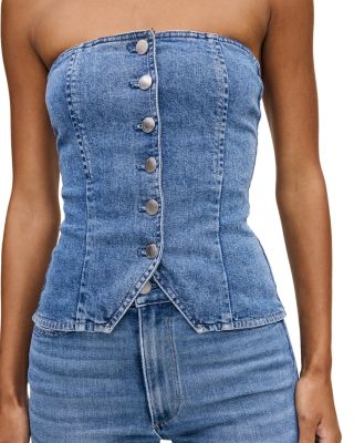 Denim Bustier Top