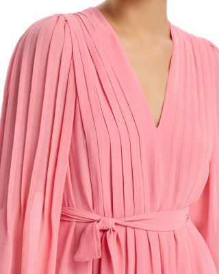 Tatum Pintucked V Neck Midi Dress