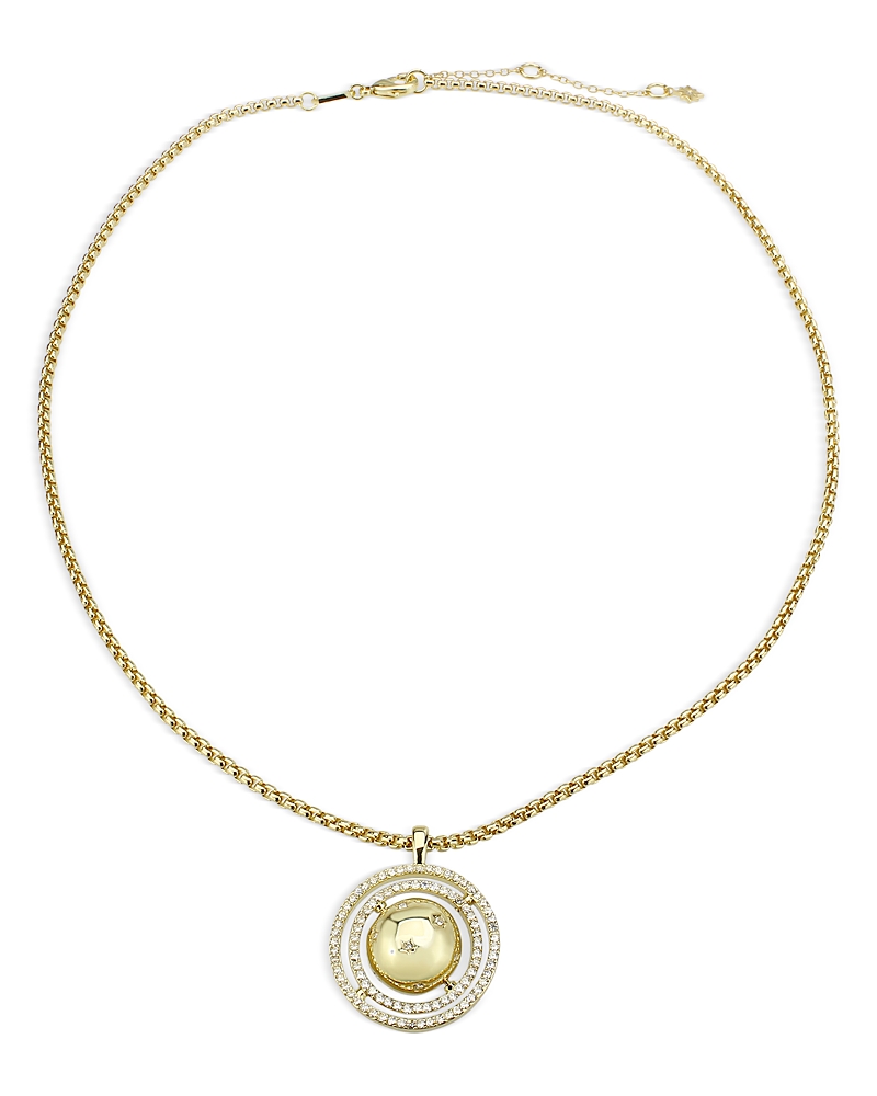 Shop Aqua Celestial Orbital Pendant Necklace, 16 - Exclusive In Gold