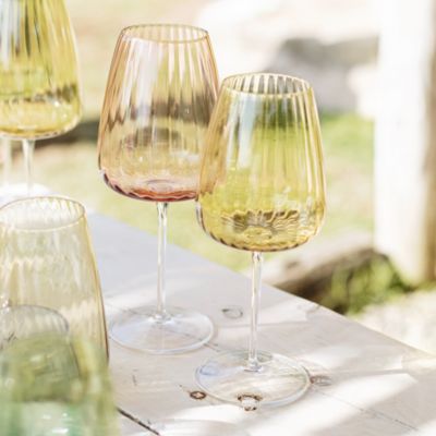 Francesca Amber Water Glass