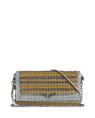 Zadig & Voltaire - Rock Eternal Metallic Braided Leather Clutch