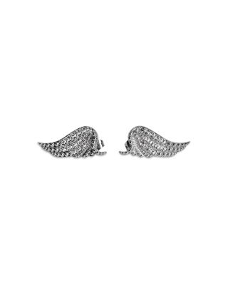 Zadig & Voltaire - Rock Wings Diamante Silver Tone Earrings