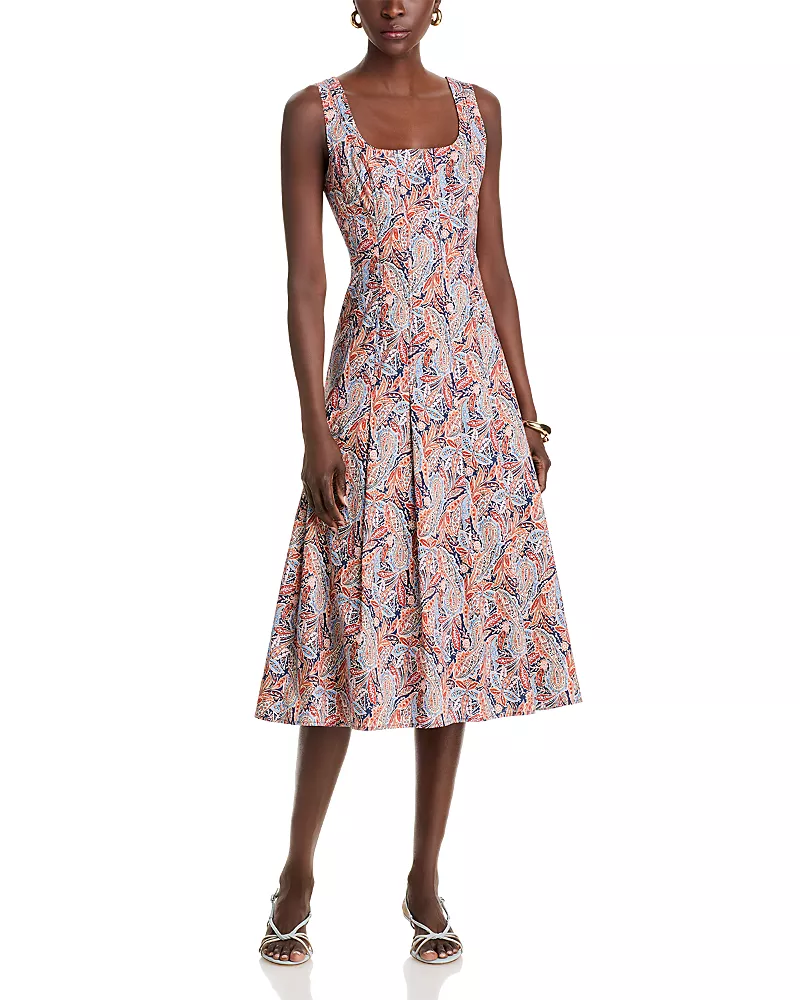 Veronica Beard Jolie Midi Poplin Dress - Exclusive