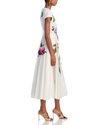 strapless open back dress Meana Halter Plunge Drop-Waist Midi Dress