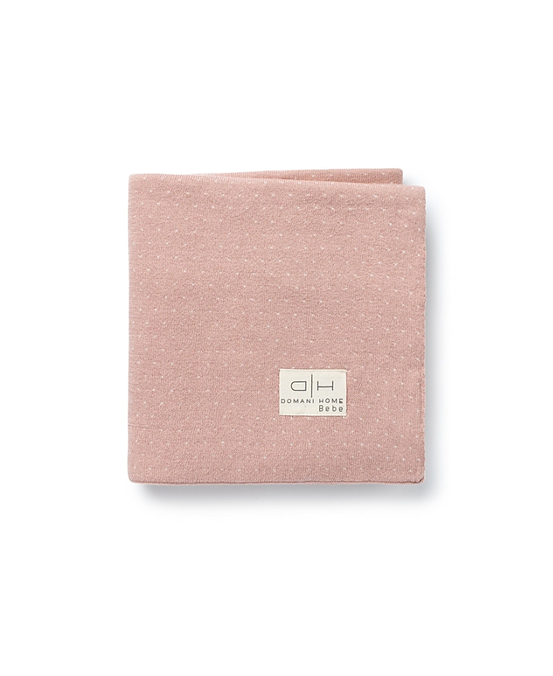 Domani Home Dotty Blanket In Pink With Cream Dots