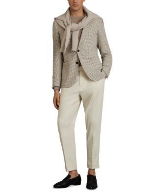 Slim Fit Dogtooth Check Blazer