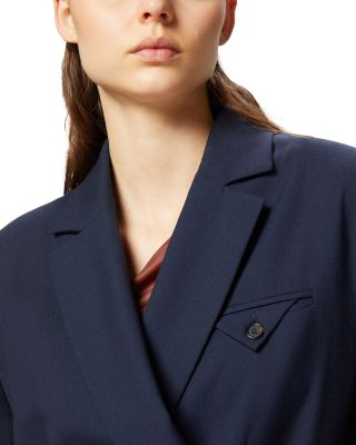 Wool Blend Double Breasted Jacket