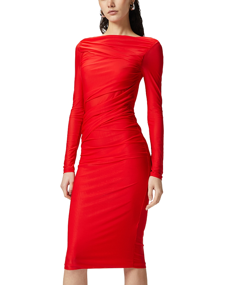 Pinko Long Sleeve Pencil Midi Dress