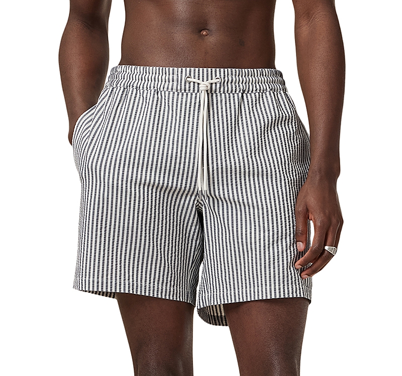 Allsaints Warden Swimshorts In White/blue