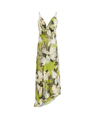 women's maxi dresses summer Celine Floral Tie Strap Bustier Maxi Dress