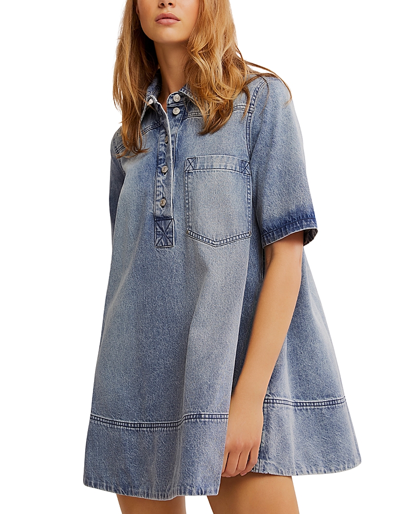Free People Remino Denim Mini Dress