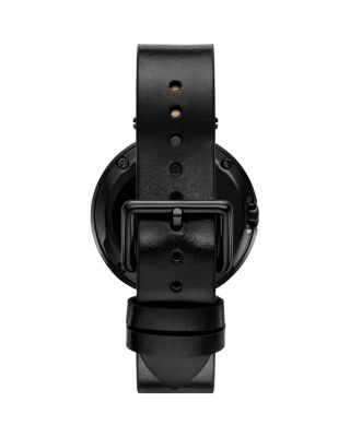 The Pierced Two Hand Black Stainless Steel Watch, 36mm