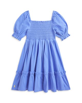 Ralph Lauren - Girls' Smocked Cotton Jersey Dress - Little Kid