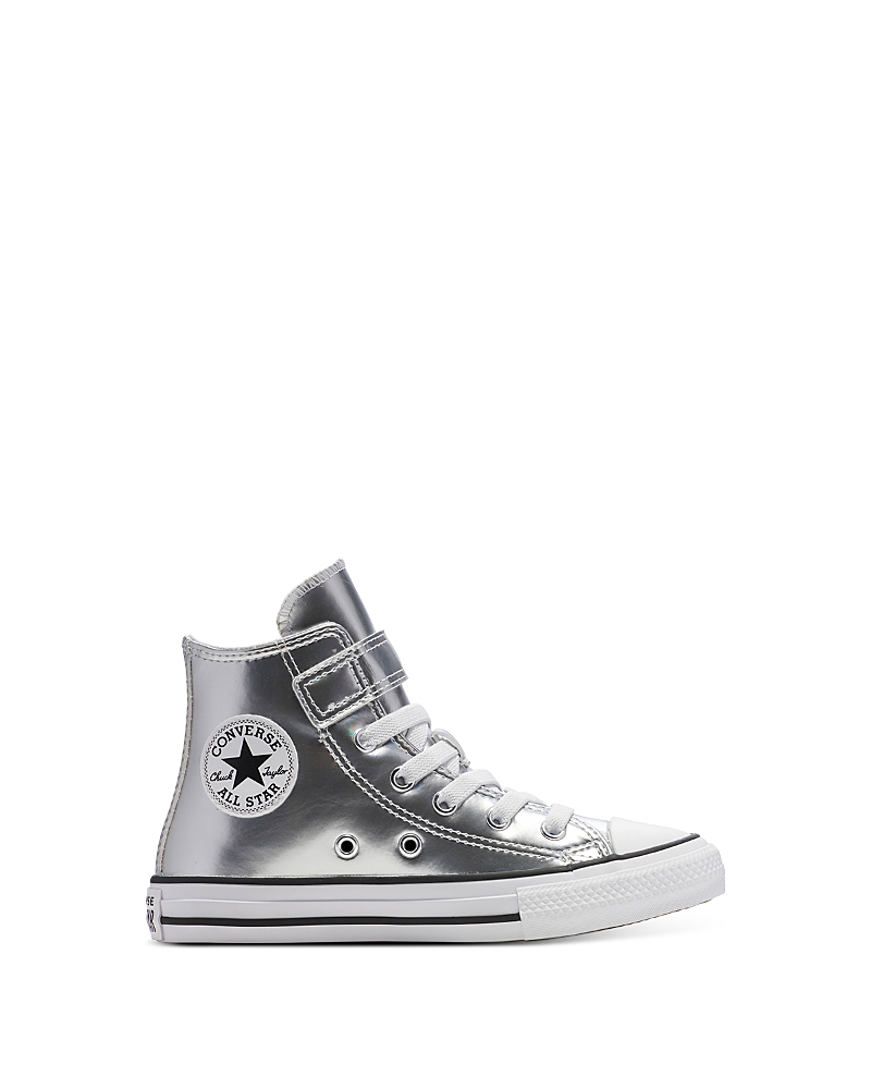 Converse Girls' Chuck Taylor All Star Lace Up Sneakers - Big Kid In Silver/white