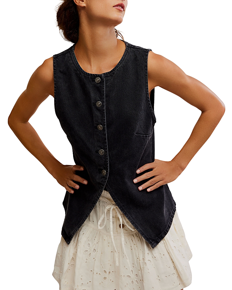 Free People Aimee Vest In Black