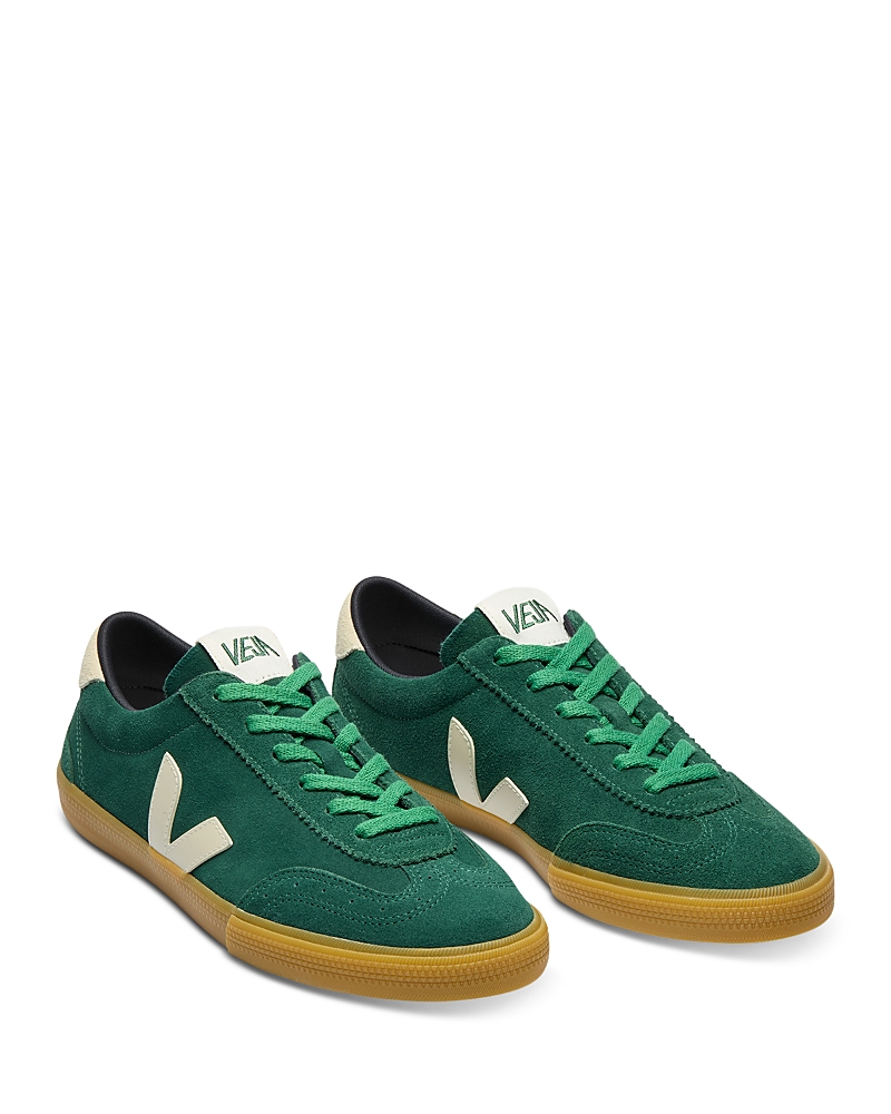 Veja Volley Brushed Suede Sneakers In Green