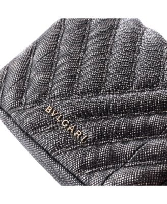Small Serpenti Cabochon Shoulder Bag Diagonal Quilted Metallic Karung