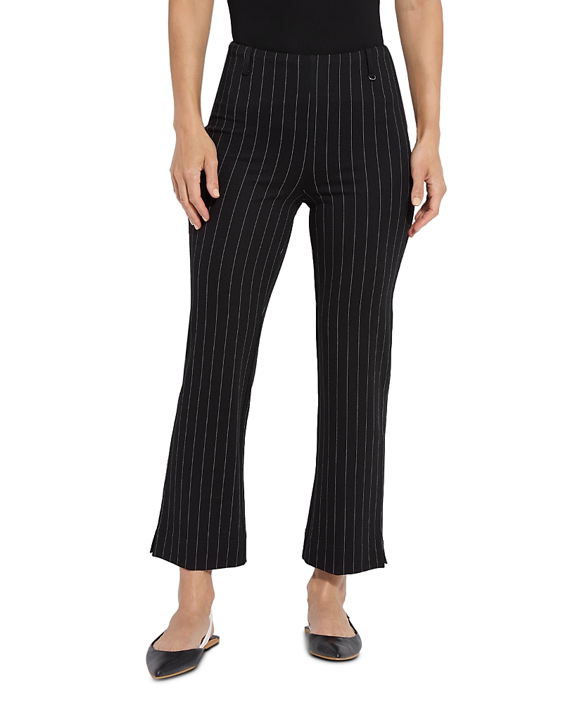 Lyssé D Womens Lightweight Ponte Cropped Flared Pants In Soft Sooth