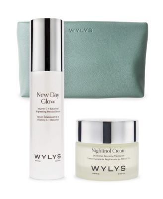 The Restore + Renew Set & Sage Verte Makeup Bag