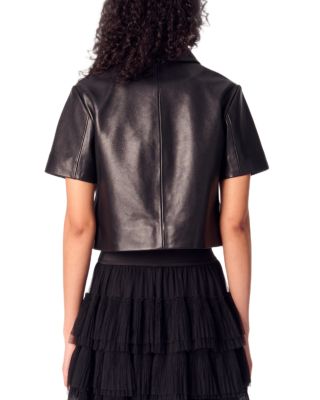 Cropped Leather Jacket