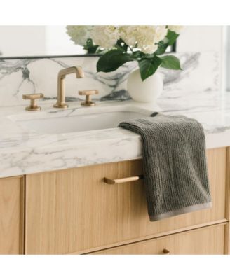 Ribbed Terrry Hand Towels, Set of 2