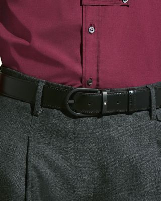 Men's Black Leather Belt