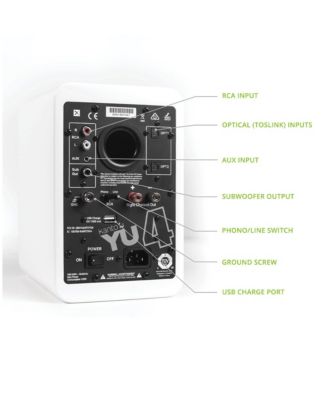 YU4 Powered Bookshelf Speakers with Built-In Bluetooth - Pair