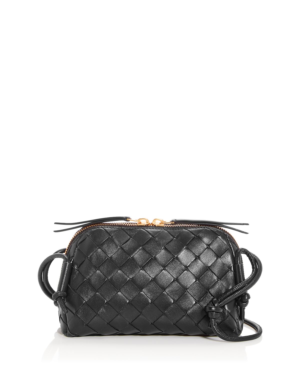Bottega Veneta Concert Pouch Intrecciato Leather Shoulder Bag