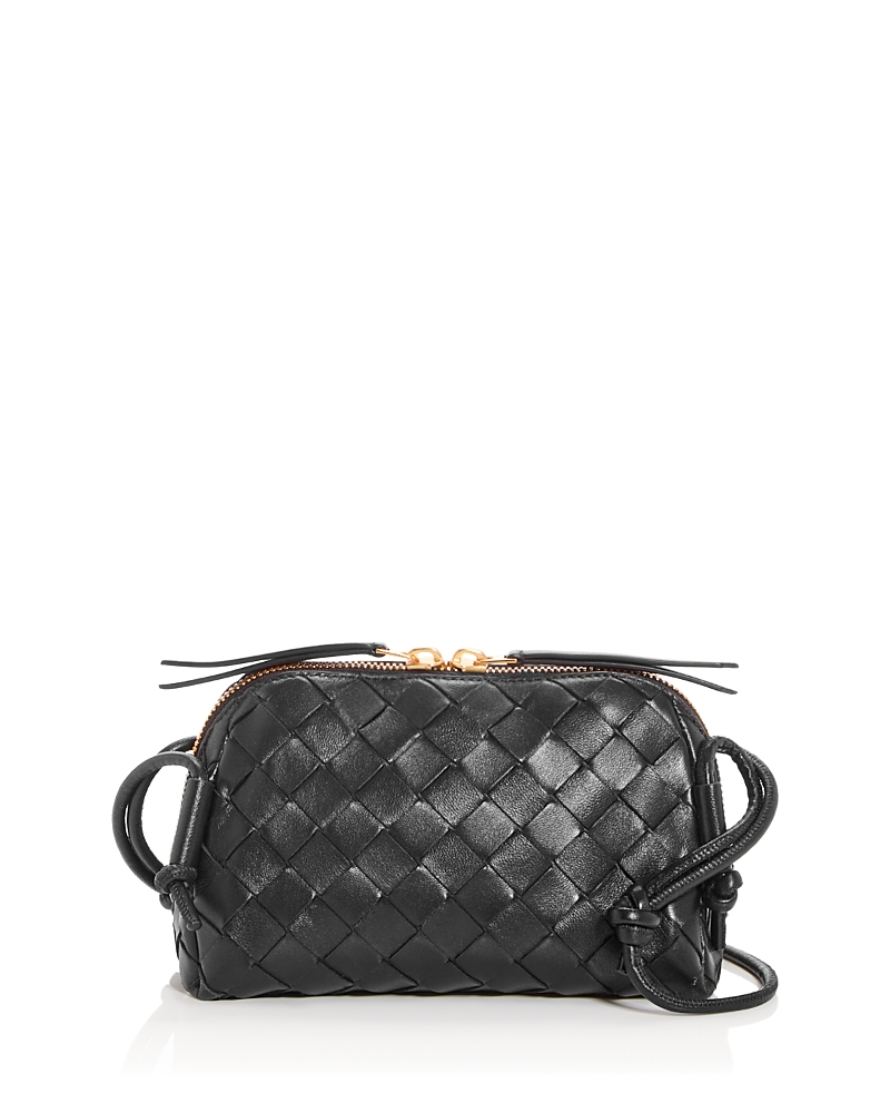 Bottega Veneta Concert Pouch Intrecciato Leather Shoulder Bag