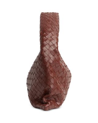 Small Hop Intrecciato Leather Shoulder Bag