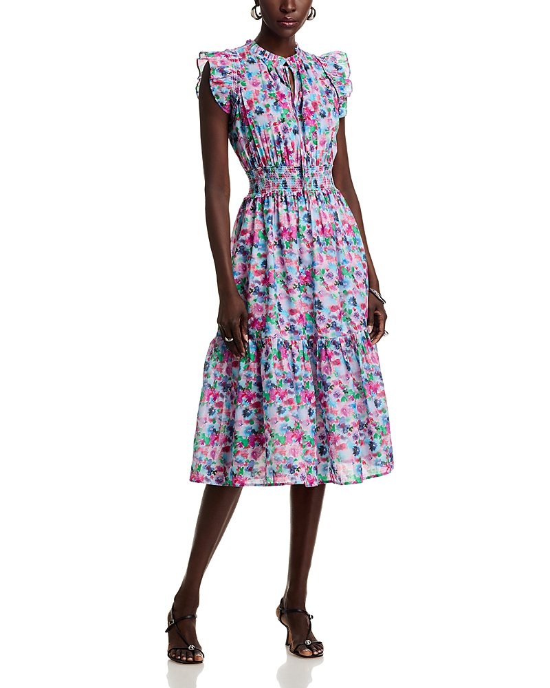 Rails Garden Floral Print Midi Dress In Spring Meadow