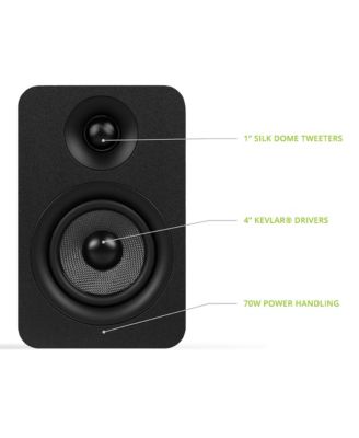  YUP4 Passive Bookshelf Speakers with 1&amp;#x22; Silk Dome Tweeter &amp; 4&amp;#x22; Kevlar Woofer - Pair