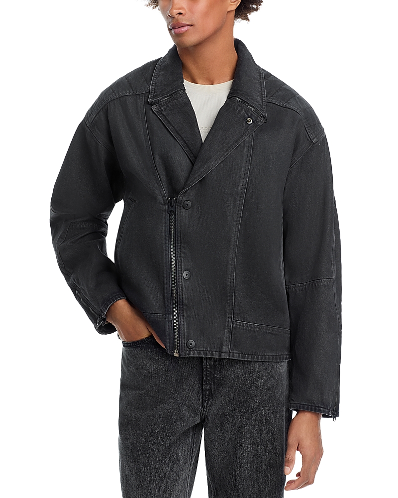 G-star Raw Oversized Fit Denim Biker Jacket In Worn In Indigo