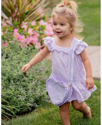 Girls' Lilly Lavender Seersucker Heart Purse - Little Kid, Big Kid